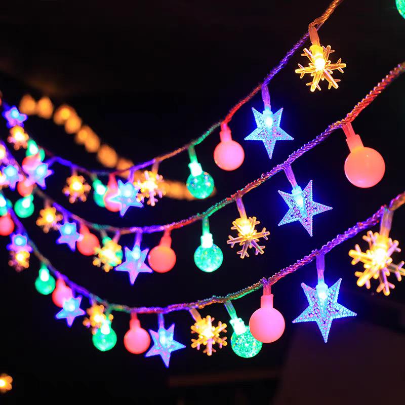 Уличные солнечные гирлянды в виде шаров-пузырей и звезд, водонепроницаемые светодиодные огни для патио, вечеринки, свадьбы, праздника, Рождества, садовые украшения