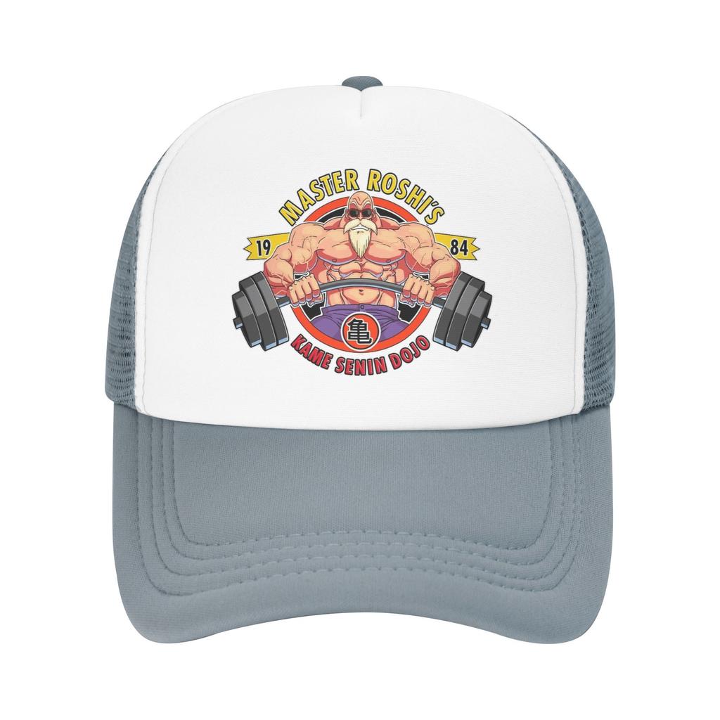 DragonBall Master Roshi Foam Trucker Hat Women Men Summer Breathable Mesh Snapback Cap Vintage Sun Cap Adjustbale