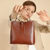 New Spring and Summer Versatile Bucket Bag High Quality Large Capacity Crossbody Bag Genuine Leather Shoulder Bag