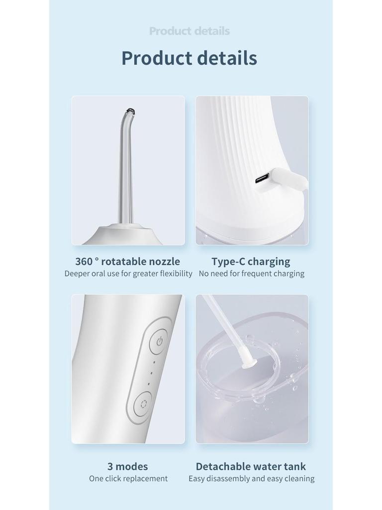 Международный электрический ирригатор для полости рта с большим резервуаром для воды — очиститель полости рта, зубная нить и ополаскиватель для улучшенного ухода за полостью рта