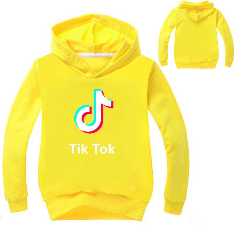 Детский свитшот с буквами Tik Tok, худи с длинным рукавом, модные пуловеры