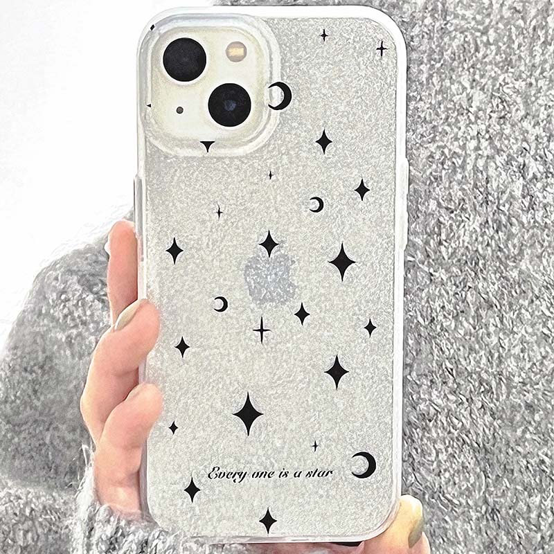 Чехол для телефона Dream Stars Ins Lucky Moon Jane с блестящим рисунком Imd для Iphone 13 12 Promax 14 11 Pro Max, мягкая силиконовая задняя крышка, капа