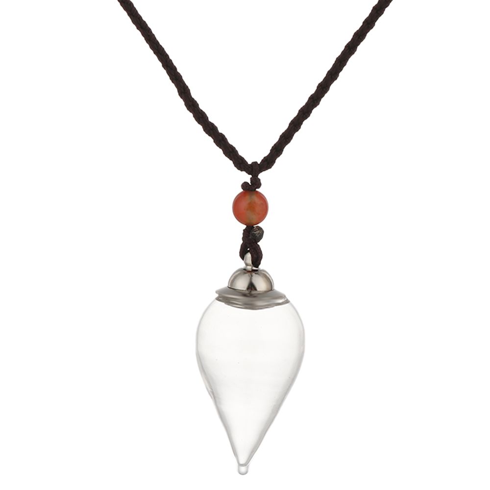 New Trendy Water Drop for Women Men Necklace Perfume Bottle Pendant Jewelry Gift Oil Diffuser Vial