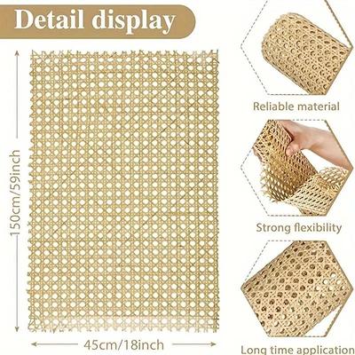 Ротанг шириной 15,7 дюйма для проектов из ротанга, плетеный ротанг с открытой сеткой для мебели, стульев, шкафов, потолков