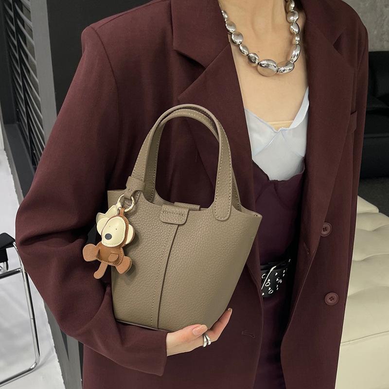 Сумка через плечо Niche Premium Sense Bucket Bag из натуральной кожи Basket Hand Bill Shoulder Bag
