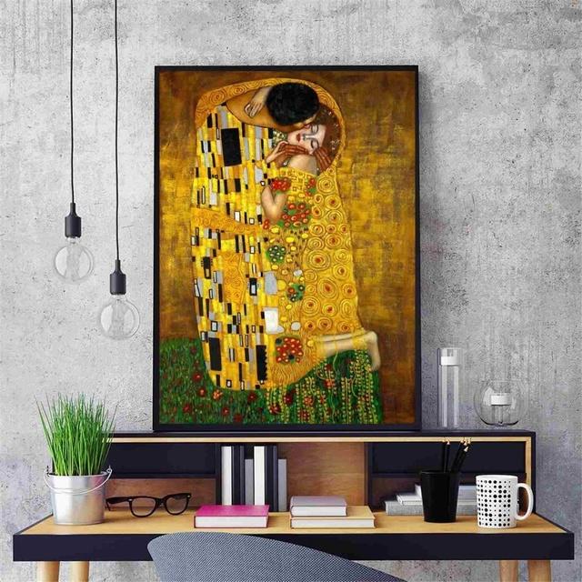 Gustav Klimt Abstract Canvas Painting Posters And Prints For Living Room No Framed Wall Art Picture Home Decor On Sale