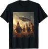 Chicken Selfie With UFO Spaceship Alien Extra Terrestrial T Shirt