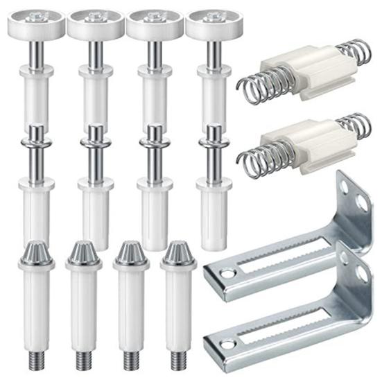 Фурнитура для двустворчатых дверей, простая установка, аксессуары для дверных петель, набор инструментов для ремонта фурнитуры для двустворчатых дверей шкафа