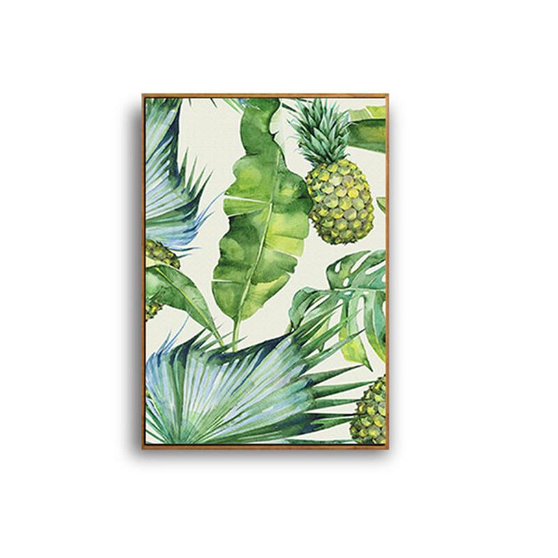 Декоративные листья на холсте, растения, зеленый, свежий, скандинавский, художественная живопись, плакат для домашнего декора, настенная картина, гостиная, спальня, задняя комната