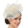 Шляпа-дерби с заколкой-зажимом Fascinator Головной убор для женщин Формальное мероприятие Свадебные аксессуары Вечеринка-коктейль Украшение для волос
