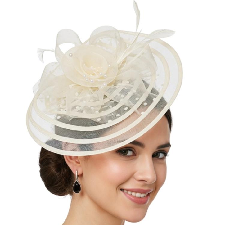 Шляпа-дерби с заколкой-зажимом Fascinator Головной убор для женщин Формальное мероприятие Свадебные аксессуары Вечеринка-коктейль Украшение для волос