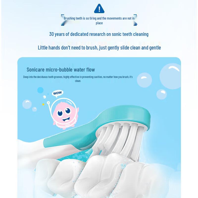 Philips Детская электрическая зубная щетка Sonicare, вилка CN (адаптер в комплекте)