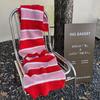 Autumn and Winter New High-end Scarf Women's Striped Versatile Double-sided Large Shawl Thickened Scarf