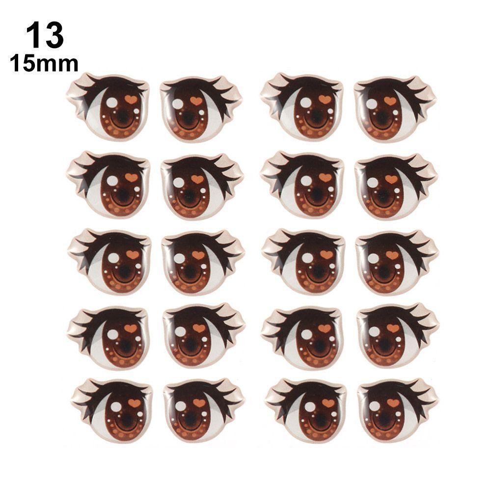 Anime Figurine Doll Cartoon Eyes Stickers Clay Decals Love Cute Sticker Face Organ Paster