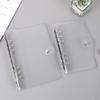 1PC Travel Ledger Seal Punch Card Notebook Transparent Loose-Leaf PVC Shell Ledger