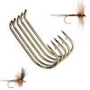 50PCS/100PCS Standard 1X Long Shank Fly Hook Dry&Wet&Nymph&Shrimp Caddis Pupa Streamer Fly Hook Fly Tying Fishing Hook
