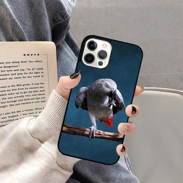 Чехол для телефона с африканским серым попугаем Для iPhone 17 Air 16 15 14 13 12 Pro Max Plus Max Cover Shell coque