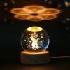 6cm 3D Crystal Ball Crystal Planet Night Light Laser Engraved Solar System Globe Astronomy Birthday Gift Home Desktop Decoration