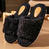 Memory Foam Slippers Women Furry Platform TPR Sole Warm Home Shoes Winter Non-slip Comfortable