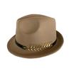 Fish Bones Design Wool Felt Fedora Hat Multi Color Dress Hat Western Style Jazz Hat  Casual Travel