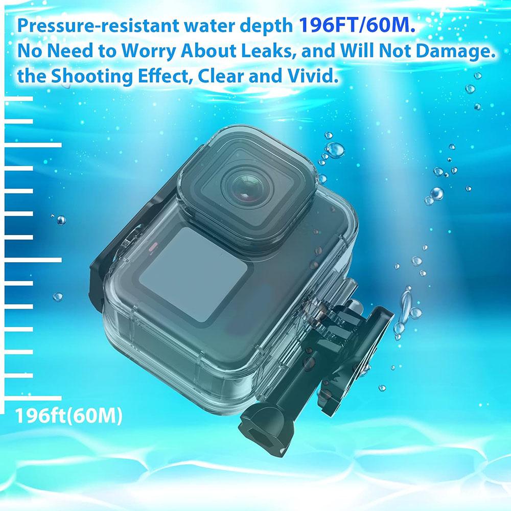 Для GoPro Hero 12 11 10 9 Подводный Водонепроницаемый Бокс Кейс Дайвинг Защитный Кейс