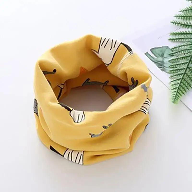 1-6pcs Winter Children Warmer Neck Scarf For Kids Boys Girls Neckerchief Cute Baby Cartoon Scarf Soft Neck Collar Scarves
