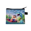 Minecraft zipper coin purse polyester printed children's small purse student portable storage bag