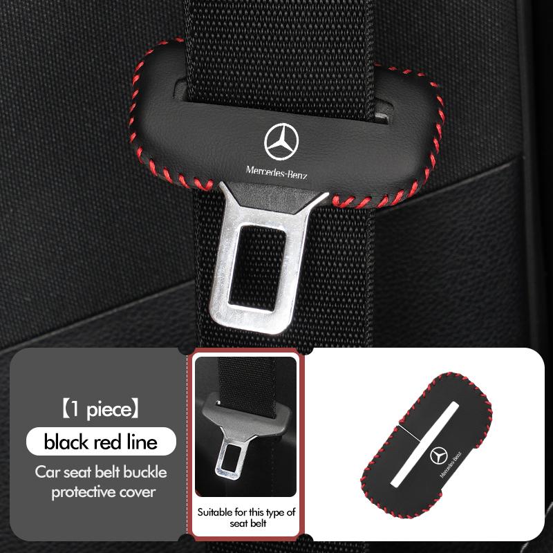 Car Seat Belt Buckle Protector Cover Anti-Scratch Accessories For Mercedes Benz C180 C300 W124 W176 W177 C200 C260 GLC CLE CLA QRSTV1 