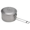 Camping Cookware Set Titanium Pot and Fry Pan Set with Lid and Foldable Handles for Outdoor Camping Hiking Backpacking