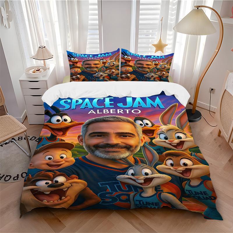 Space Jam Alberto Print 3Pcs Bedding Setduvet Cover With 2 Bedropillowcase Home Birthday Gift