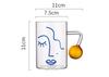 Printed Transparent Creative Resistant Glass Tea Tea Drink Breakfast Beer Glass Ice Glass Cup Holder Drink Milk Milk Cup Juice | Beer Bowls (Transpare