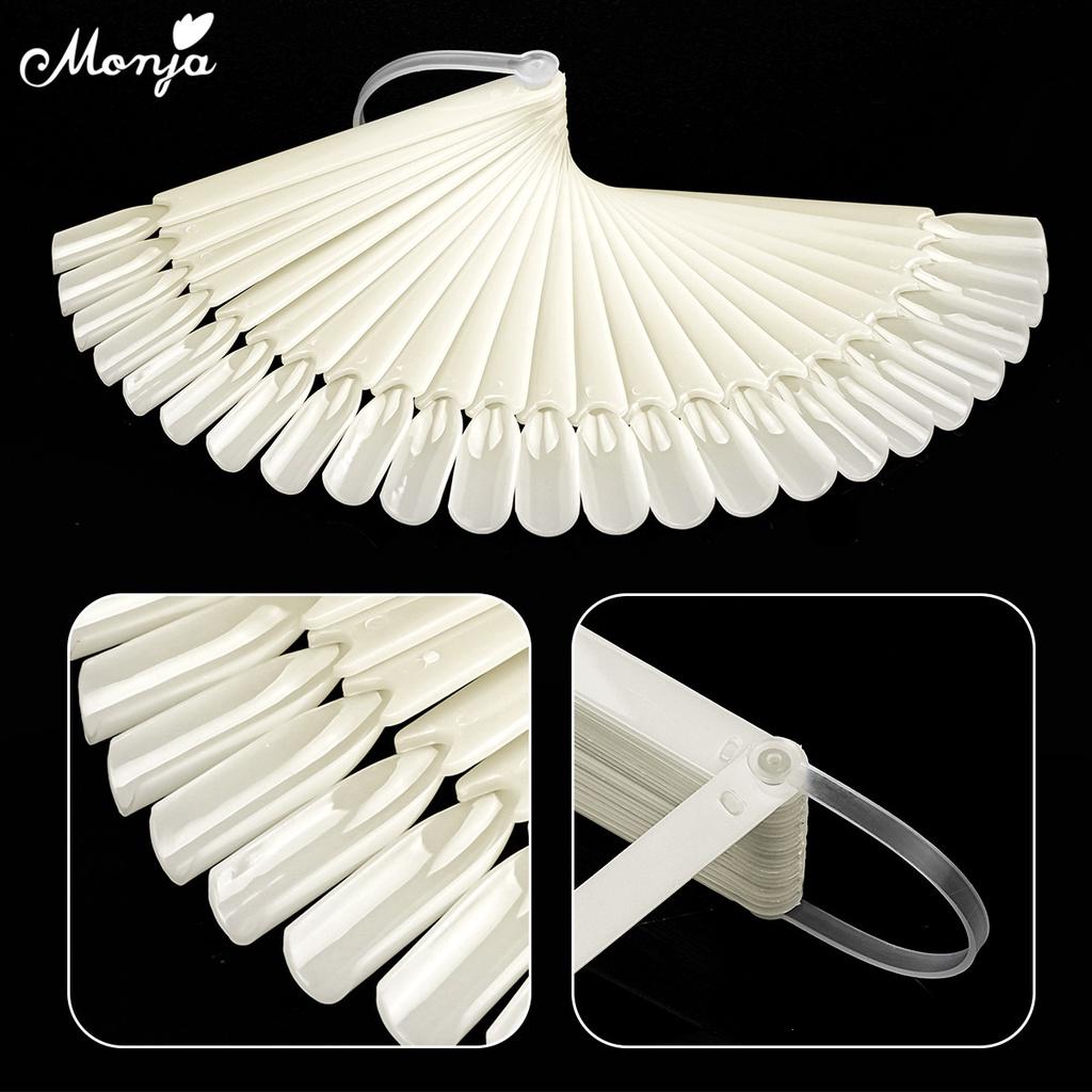 monja 24 шт., таблица отображения накладных ногтей, гель-лак для практики, съемные образцы цвета, тренировочный образец, маникюрные инструменты