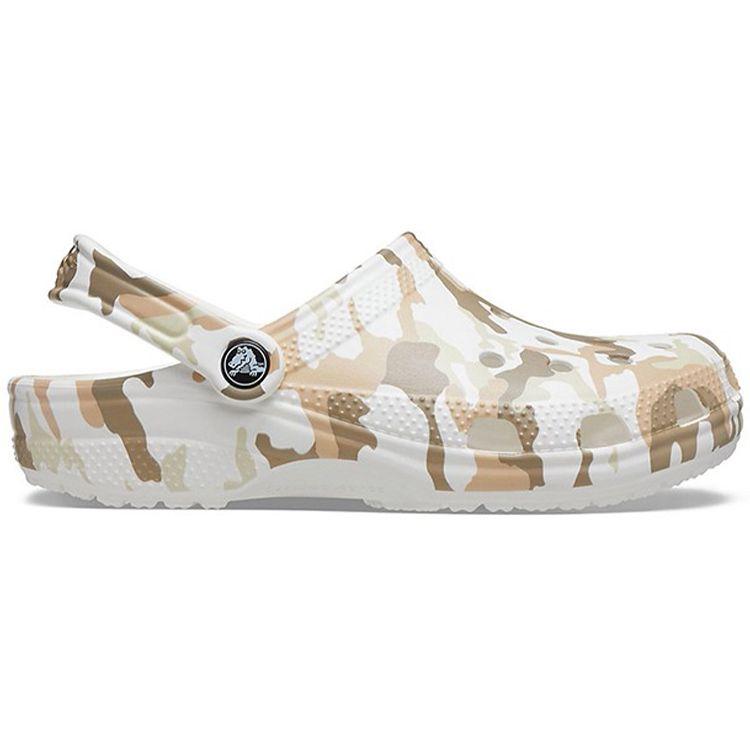 Crocs Классические клоги с принтом камуфляж, унисекс, белый, мульти, 206454-94S