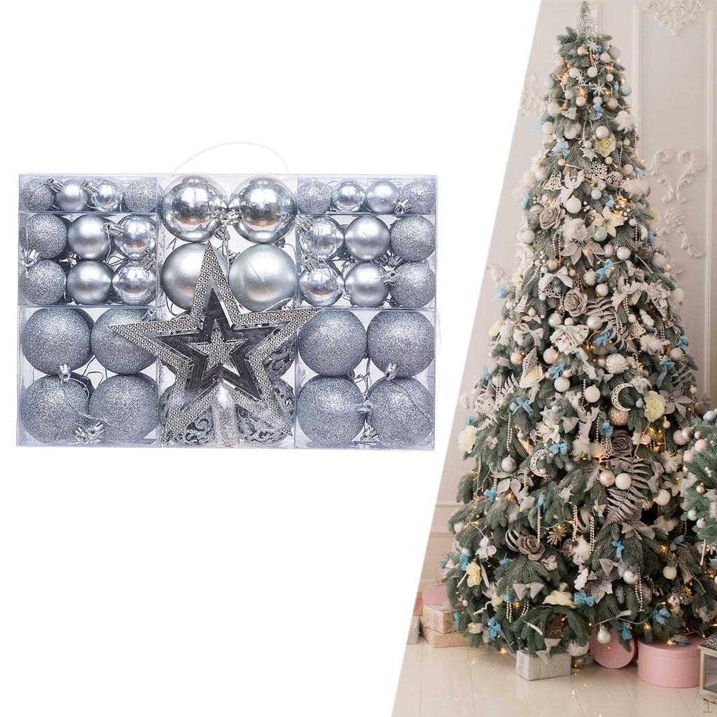 101 шт. Рождественские шары, украшения для елки, звездочки, самодельные безделушки, подвесные шары для ресторанов и фестивалей