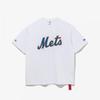 New Era ShorT Sleeve Tee Cqk 14536492 Mlb New York MeTs LeTTering Logo T shirT whiTe