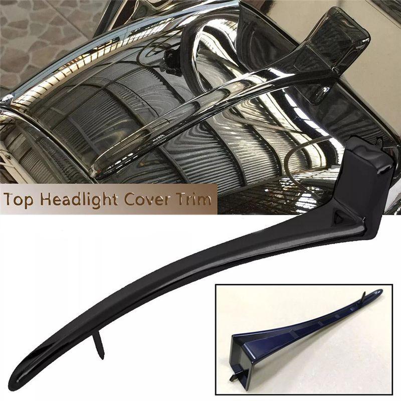 Precise Black Top Headlight Cover Trim Spear Fit For Road King FLHR Classic FLHRC