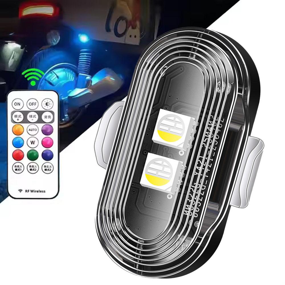 Motorcycle Flashing Lights Warning Light Anti-collision Drone Remote Colorful Navigation Light Wireless Car Control Strobe I3W7