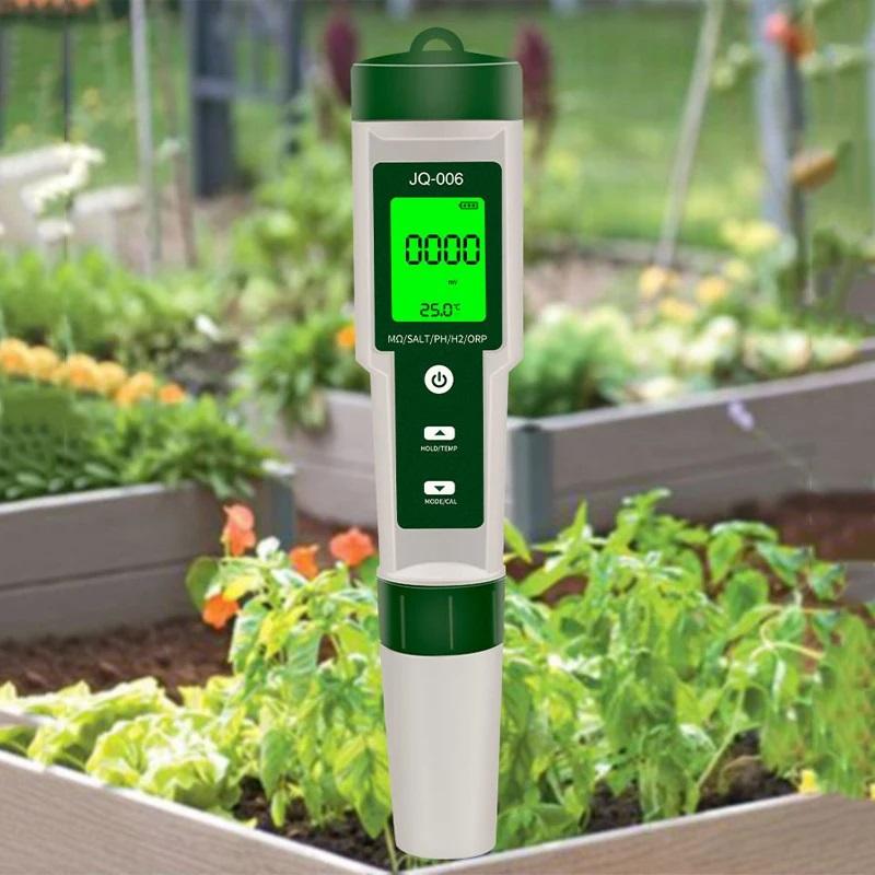 10 in 1 pH Meter Water Tester High Precision Test TDS/PH/EC/H2/ORP/Fertility/Salinity/S.G/Resistivity/Temperature For Aquarium