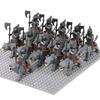 Middle Age Demon Realm Warg Varg Orcs Soldier VS Uruk-hai Azog Figures Creative War Mount Elk Boar Wolf  DIY Bricks Toys for Kid