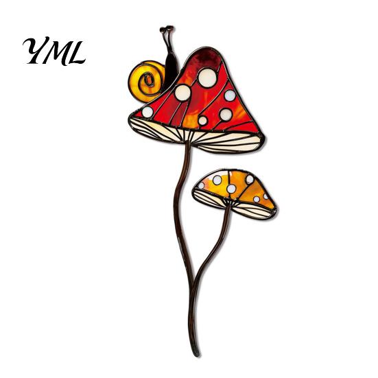 Outdoor Decorative Inserts Colorful Planter Insert Stake, Double-Sided, Flower Pot Decor Metal Yard Art Ornaments Insect Animal Stake for Plant