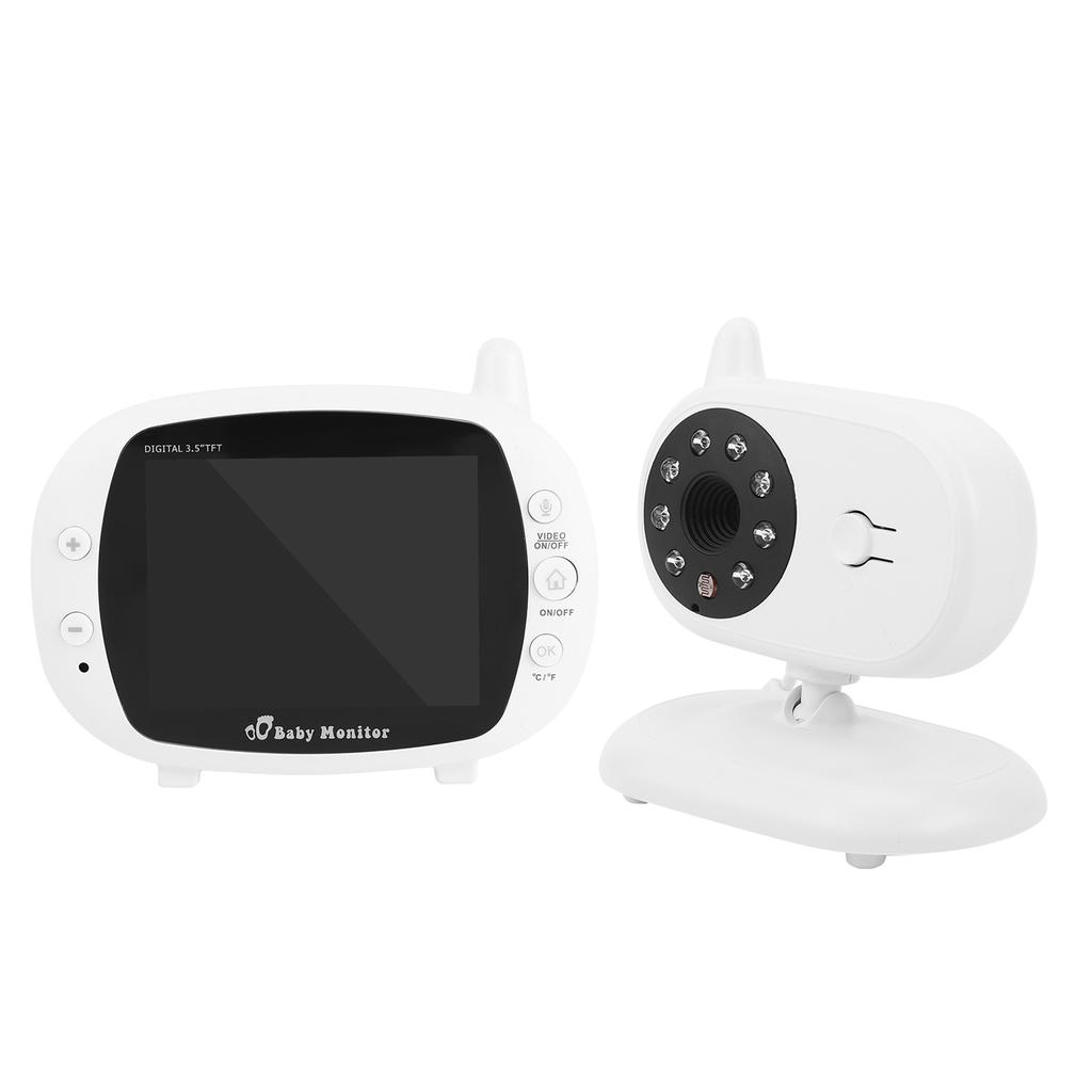 3.5in TFT Baby Camera Digital Night Vision Temperature Sensor Viewing with Soft Music 100?240VUK
