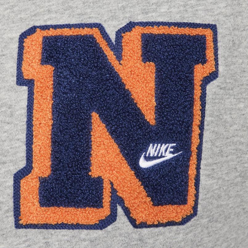 Nike Club Fleece Letter Hoodie Casual Long Sleeve Vintage American Sweatshirt Men sweatshirt Gray FN3101-063