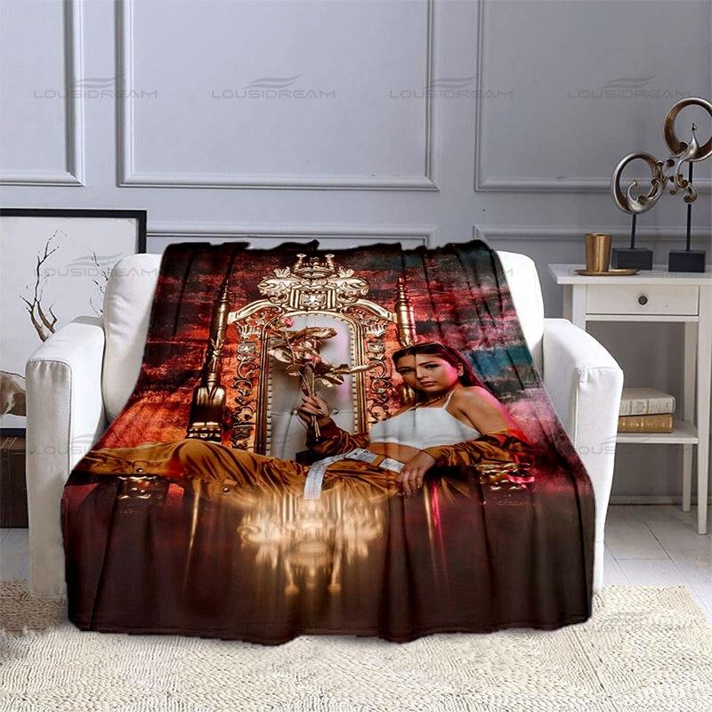 Fashion EVA Queen Thin Blanket Beauty Art Pattern 3D Printing Blanket Flannel Portable Home Travel Office Blanket