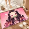 1PC Anime Charater Nezuko Door Mat Washable Non-Slip Living Room Sofa Chairs Area Mat Kitchen Doormat Area Rug