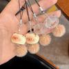 Keychain Pendant Resin Cat Plush Ball Decor Phone Pendant Keys Bags Cell