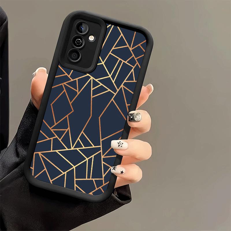 Чехол для телефона Samsung Galaxy S26 S25 Ultra S24 FE Геометрический Мраморный Рисунок Чехол S23 Plus S22 + S21 S20 5G Мягкий Силикон Funda