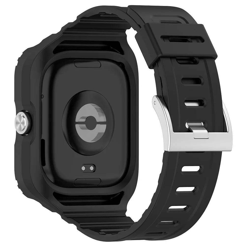 Силиконовый чехол и ремешок 2 в 1 для Redmi Watch 4, защита от пота и воды, защита для запястья, сменный ремешок