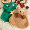 Autumn and Winter Plush Dog Clothes Christmas Cartoon Traction Cloak Teddy Bear Cat Pet Clothing Puppy Clothes Jacket
