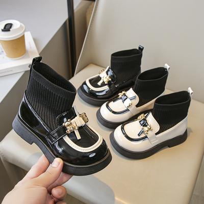 Взрывные детские модные носки, ботинки, обувь принцессы, универсальная детская обувь, модные дышащие сапоги средней длины