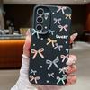Color Bowknot Leather Texture Plain Color Shell for Samsung S25 Ultra S24 Fe S23 S22 A56 A16 A15 A55 A54 Soft Tpu Shockproof Lens Protection Case